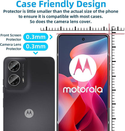 Panzerglas für Motorola MOTO G24 Screen + Kameraschutz (2+2) Transparent