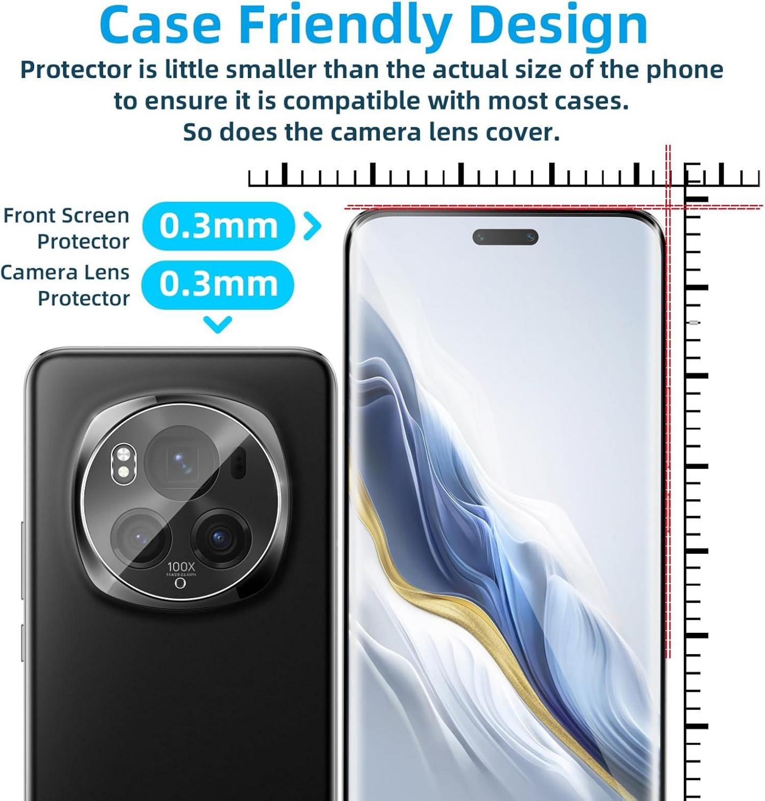 Panzerglas Honor Magic 6 Pro Displayschutzfolie + Kamera Schutzfolie