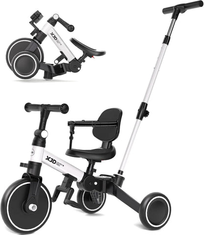 Dreirad Laufrad ab 1 Jahr mit Schubstange und Pedalen