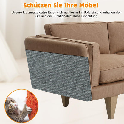 Kratzmatte Katze Selbstklebend 200x40 cm Grau Schutz