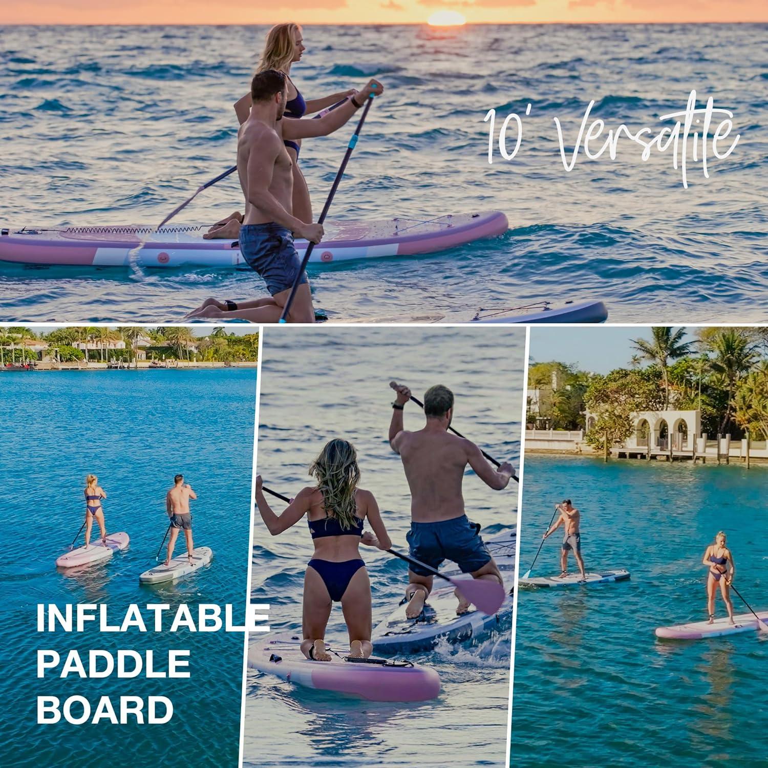 Niphean Stand Up Paddling Board 305cm Aufblasbar SUP Stabil Flossen SetAnfänger & Yoga