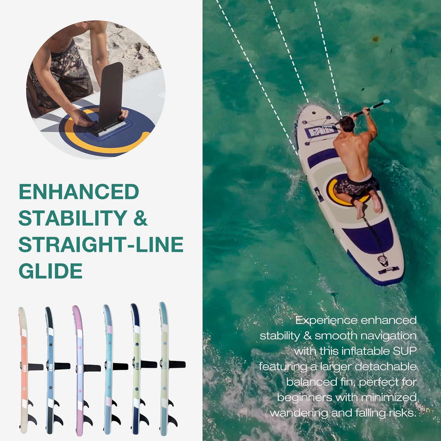 Aufblasbares SUP Board 305cm mit Stabilen Flossen und Zubehör - Paddle Board
