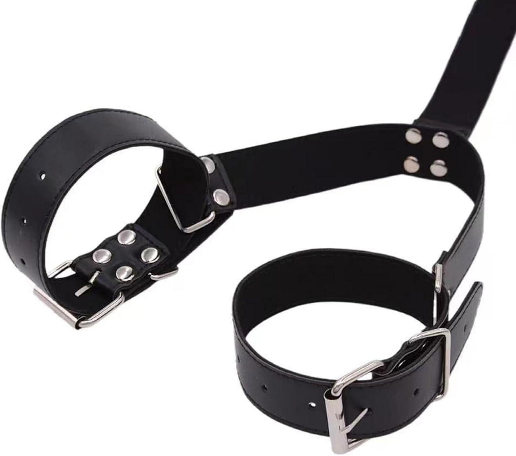 BDSM Spielzeug: Leder Handschellen SM Bondageset Erotik Frauen