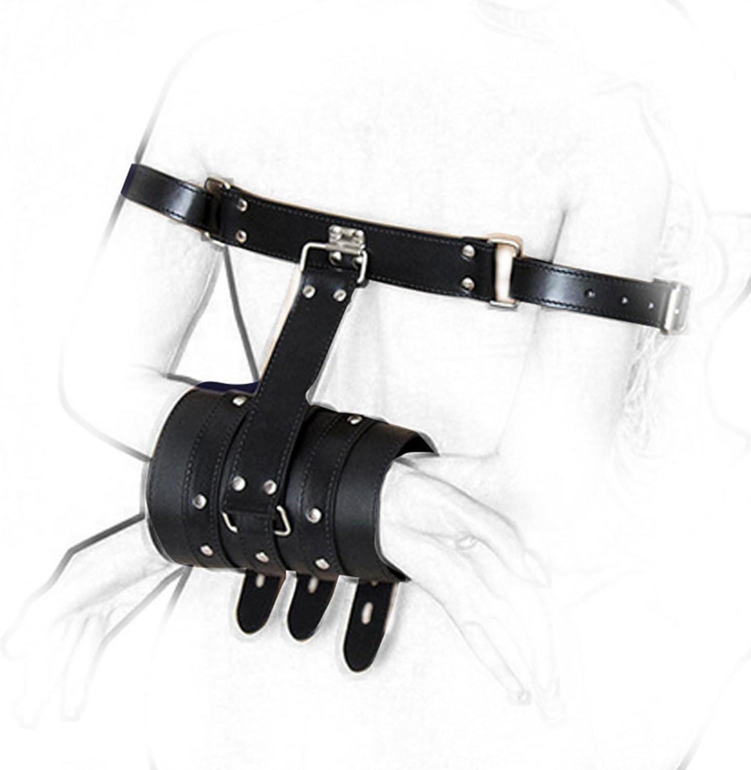 BDSM Spielzeug Set für Frauen - Leder Handfesseln Sex Toys