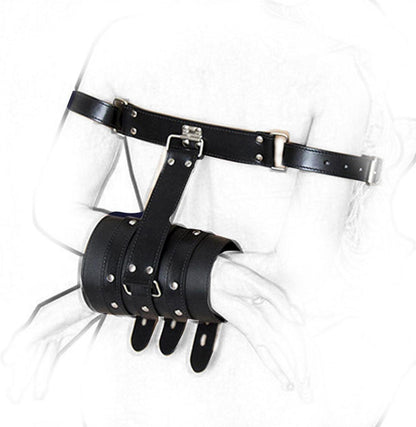 BDSM Spielzeug Set für Frauen - Leder Handfesseln Sex Toys
