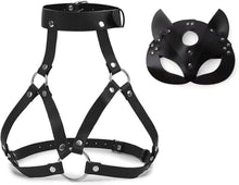 Punk Leder Brust Harness Fuchs Maske Gothic BDSM Spielzeug
