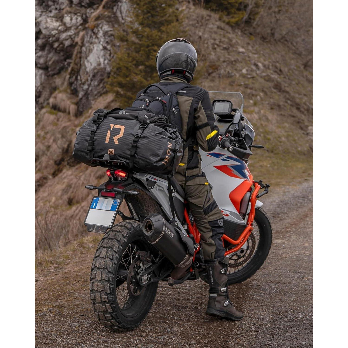 Wasserdichte Motorrad Gepäckrolle 70L – Hecktasche für Reisen