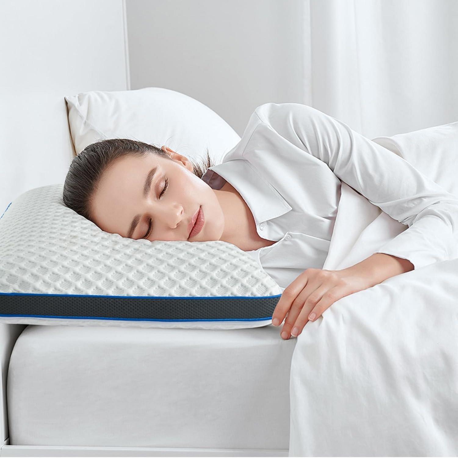 AOTOZE Visco Memory Foam Gel Kissen Nackenschmerzen 60x40x8cm