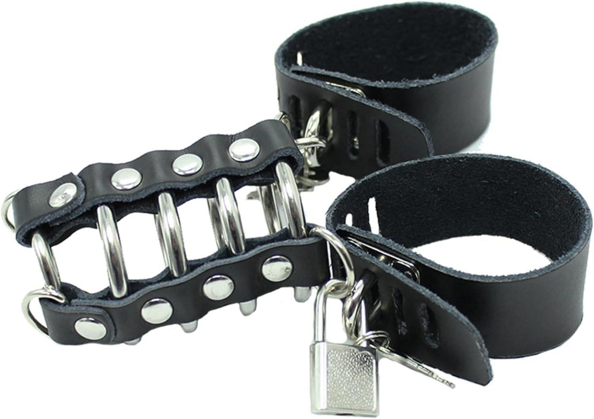 Peniskäfig Cock Cage Leder Keuschheitsgürtel SM BDSM Bondage
