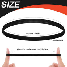 6er Pack Yoga Sport Stirnbänder Schwarz Haarband rutschfest