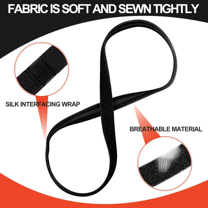 6er Pack Yoga Stirnbänder Sport Unisex Schwarz rutschfeste Haarbänder Anti-Rutsch Thin Haarband für Fitnessstudio Tennis
