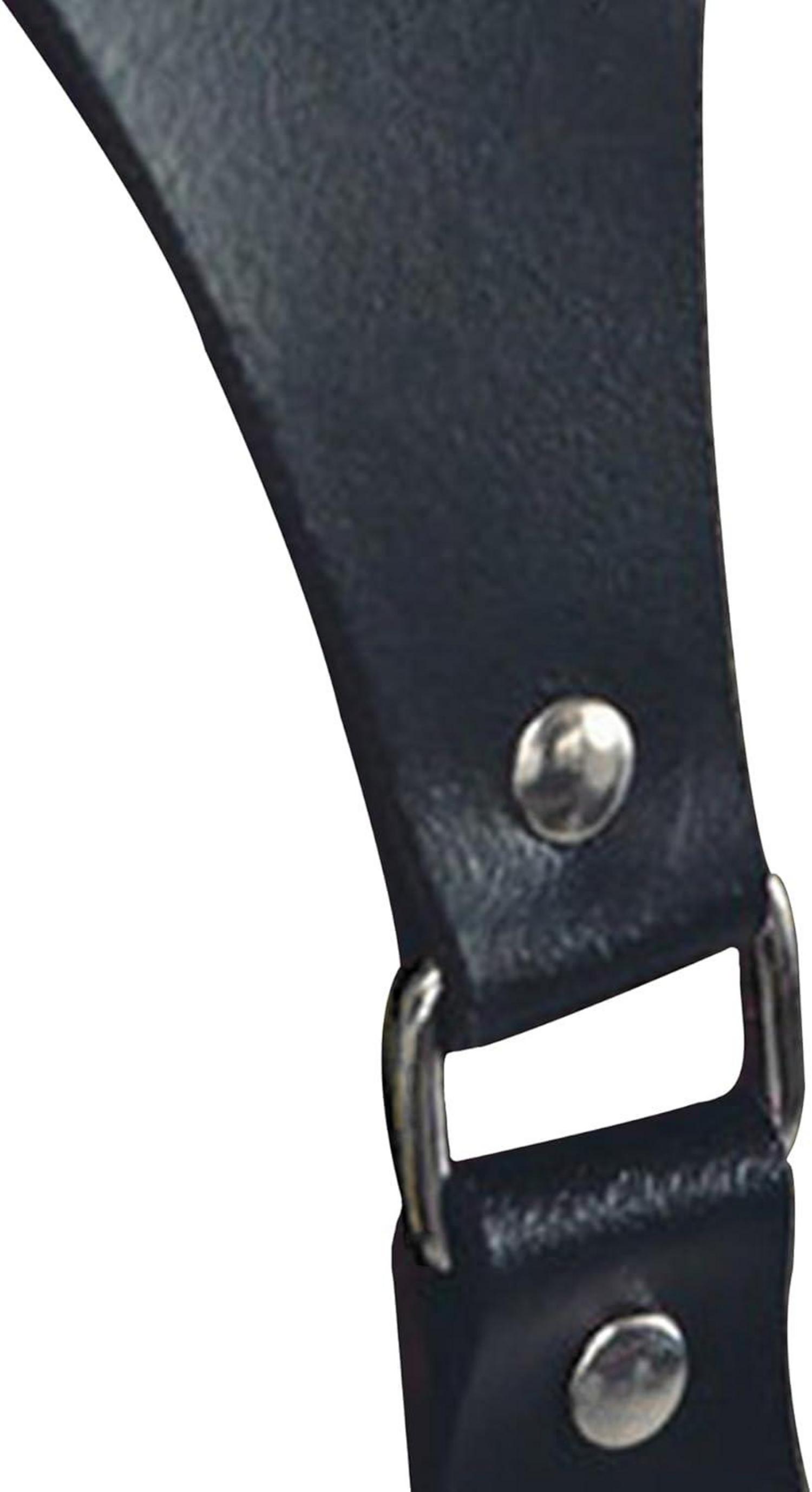 Herren Leder Brust Harness Punk Gothic Fetisch Kostüm Schwarz