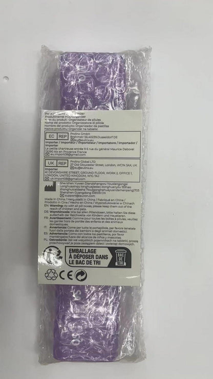 Tablettenbox 7 Tage Pillendose Deutsch verbessertes Design Violett