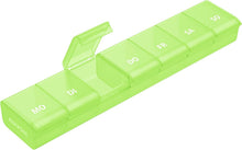 Wochenvorrat Pillenbox klar verbessertem Design 7, Grün