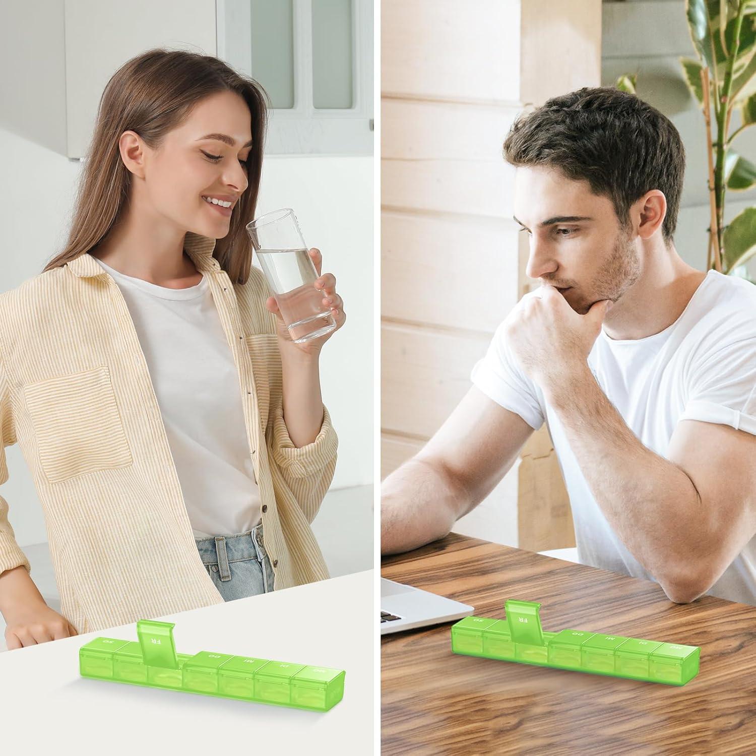 Tablettenbox 7 Tage - Pillendose mit offenem