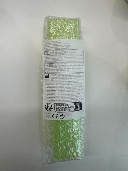 Wochen Pillendose 7 Tage Medikamentenbox transparentes Material Grün