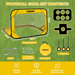 YIMORE Fußballtore für Garten Kinder 4 Modi Pop Up Fussballtor Indoor Outdoor