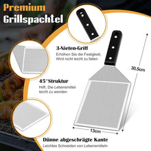Joyfair Edelstahl Grillspachtel mit ABS-Griff für Smash