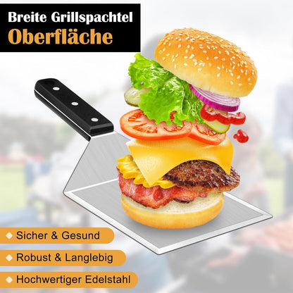 Grillspachtel Edelstahl Plancha Spachtel ABS-Kunststoffgriff