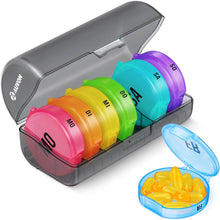 Tablettenbox 7 Tage Pillendose mit Separaten Fächern 180° Befüllbar