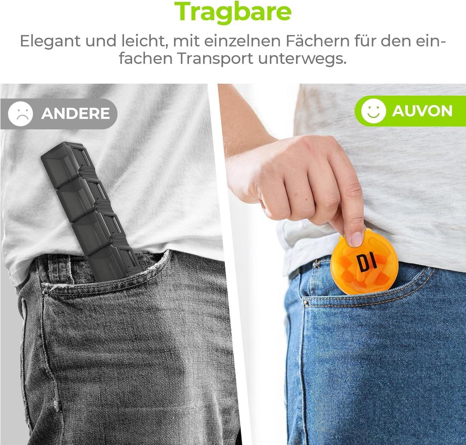 Tablettenbox 7 Tage Pillendose Separaten Fächern BPA-frei