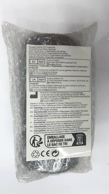 Tablettenbox 7 Tage Pillendose mit Großen Fächern BPA-frei