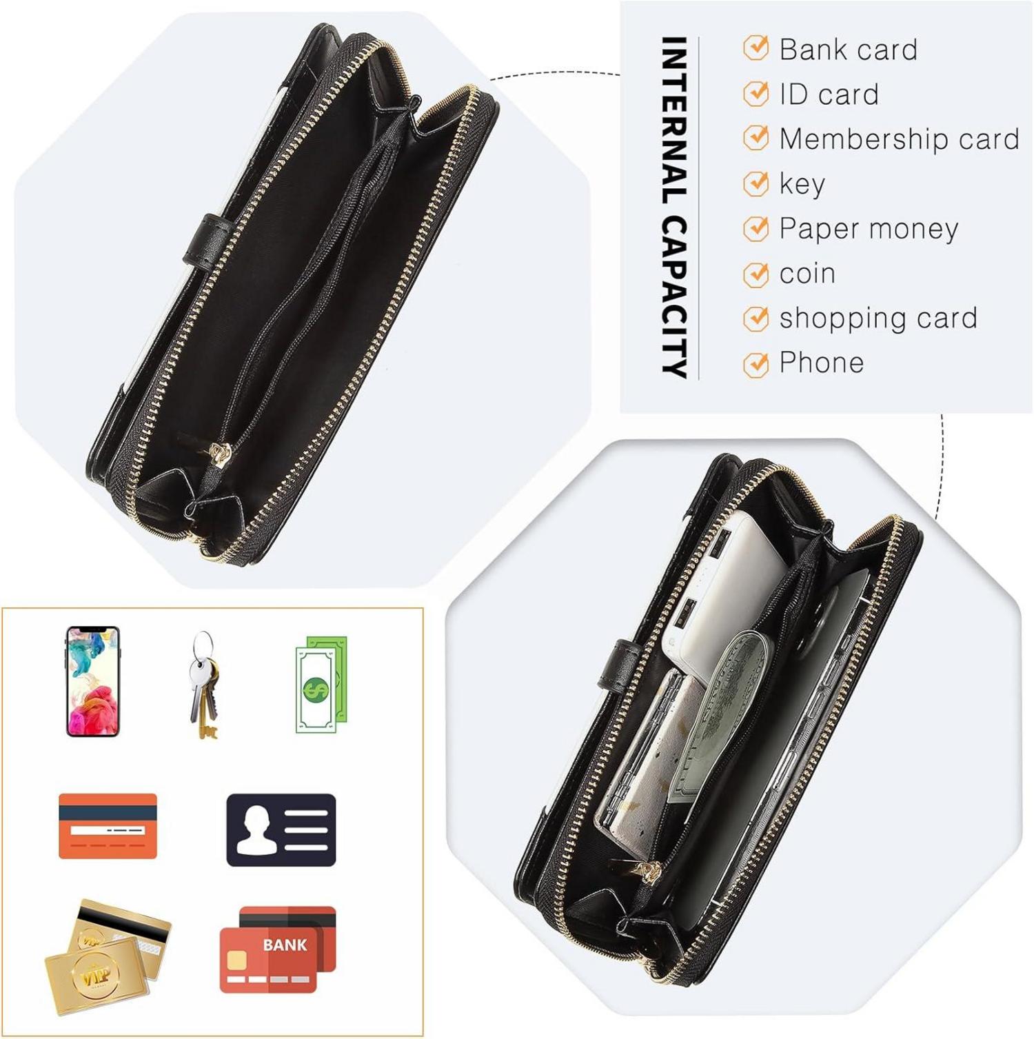 Damen Handtasche Schwarz V-förmiges Design mit abnehmbarem