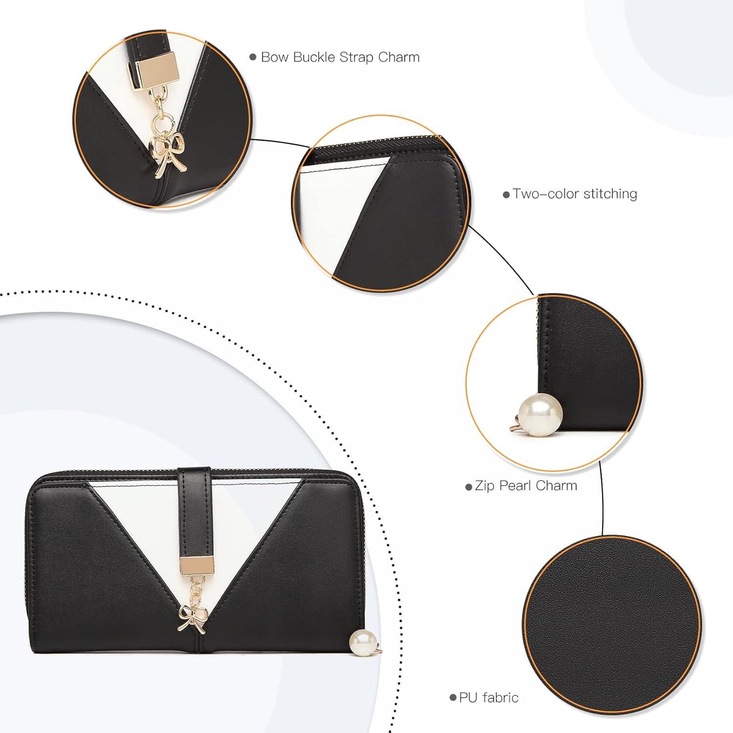 Miss Lulu Handtasche Schultertasche Damen Shopper Schwarz