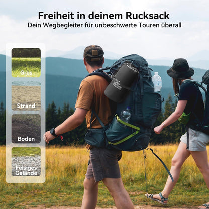 HIKENTURE Doppel Isomatte für 2 Personen Navyblau 120x200cm mit Fußpumpe