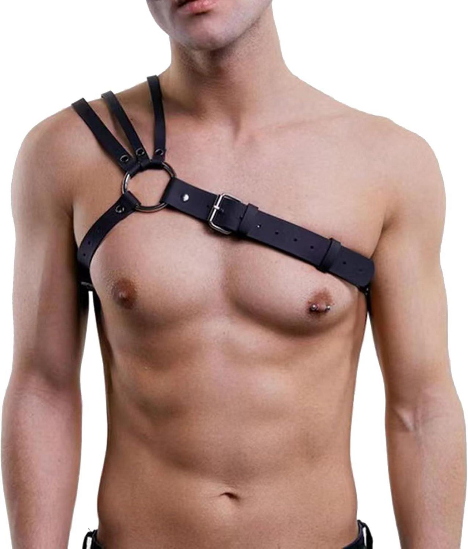 Herren Leder Body Brust Harness Männer Unterwäsche fetisch BDSM