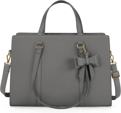 Große Damen Handtasche Shopper Schwarz PU Leder Laptoptasche