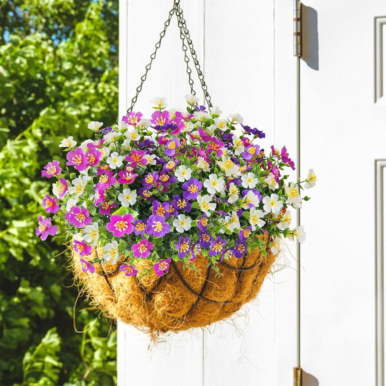 Künstliche Balkonblumen Set 6er UV-beständig Wetterfest