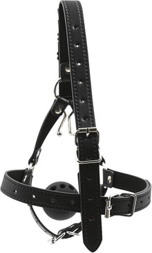 Bondage Kopfgeschirr mit Silikon Ball & Nasenhaken BDSM Set