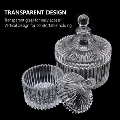 Kristall Bonbonglas Set Deckel Transparent Vintage 100ml 300ml