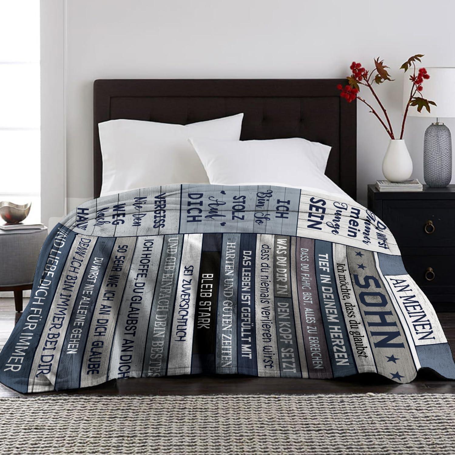 Sohn Geschenk Mama Mutmacher Decke 150x130CM Geburtstag Junge