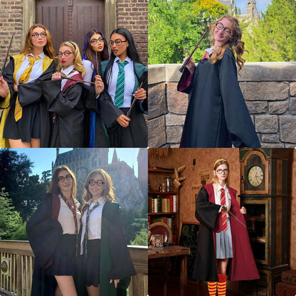 Zauberer Cosplay Kostüm Damen Mädchen Harry XL Halloween Karneval