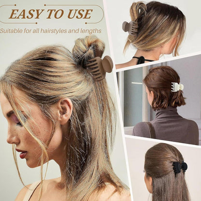 8 Stück Haarklammern für Dünnes Haar, Zweireihige