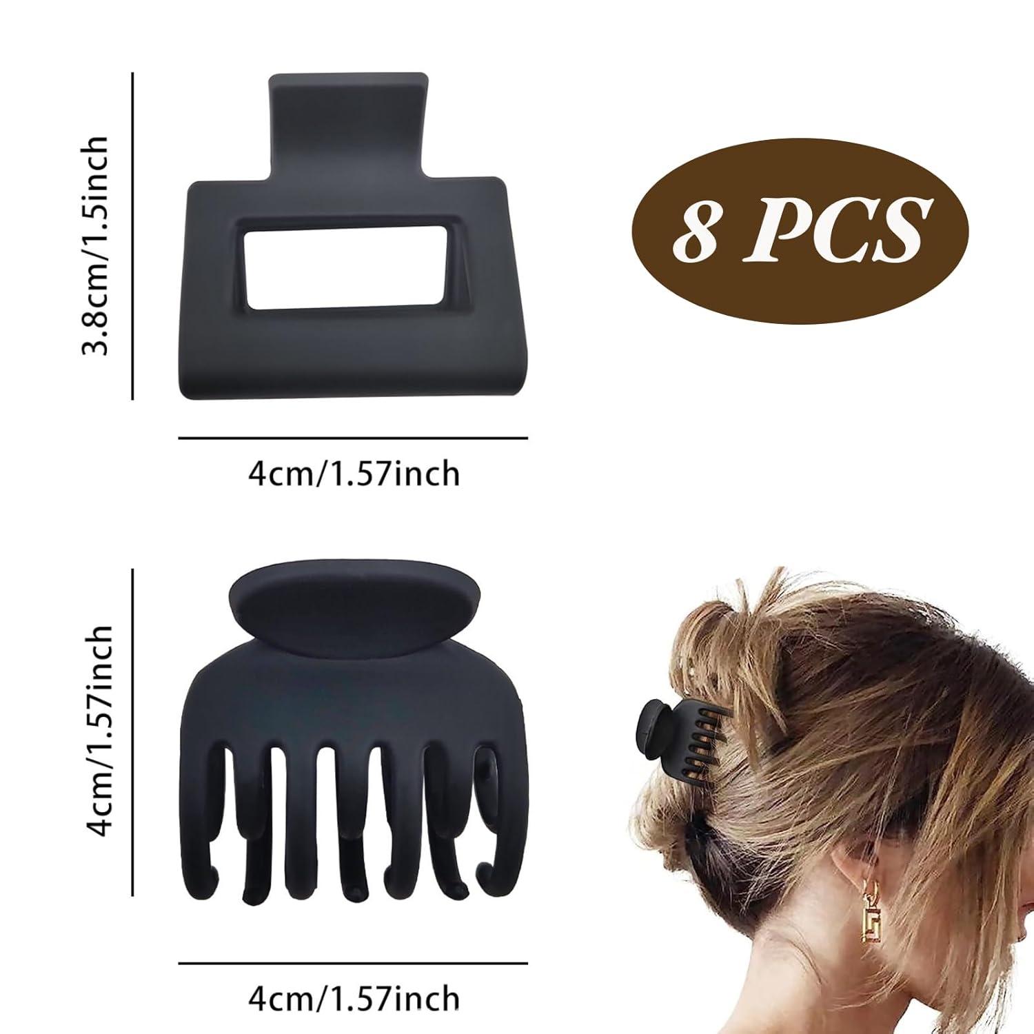 8er Set Matte Haarklammer Klein Damen Mädchen Rutschfest 4 cm Haarschmuck