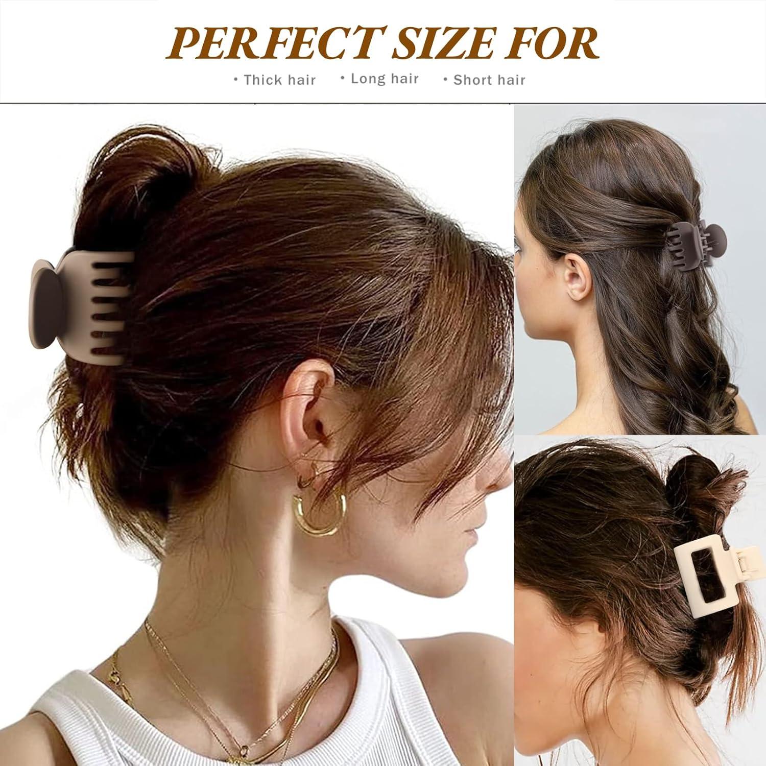 8er Set Matte Haarklammer Klein Damen Mädchen Rutschfest 4 cm Haarschmuck