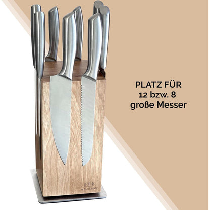 Drehbarer Magnetischer Messerblock aus Eichenholz