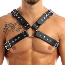 Herren Leder Brust Harness Punk BDSM Bondage Kostüm