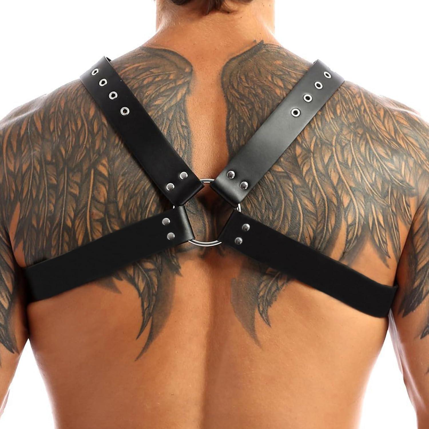 BDSM Brustgurt Herren Leder Harness Punk Bondage Clubwear