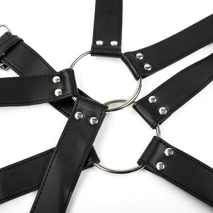TUYMNI Brustgurt Herren Leder Punk Brust Harness Männer Bondage Cosplay Clubwear