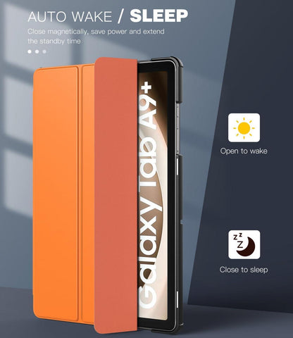 Samsung Galaxy Tab A9+ 11 Schutzhülle Ständer Aprikosengelb