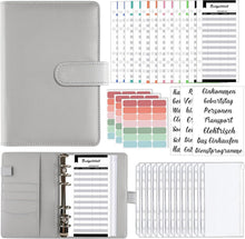 A6 Binder Budget Planner Deutsch mit 12 Binder Taschen & Etiketten