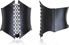 Damen Gothic Vintage Kunstleder Korsett Schnürung Fetisch