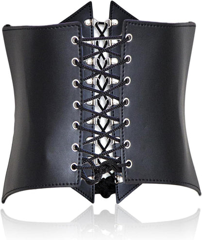 Damen Leder Schnürkorsett Gothic Vintage Body Bondage Erotische