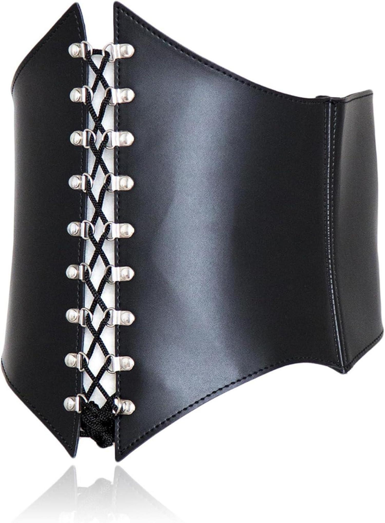 Damen Gothic Vintage Kunstleder Korsett Halloween Cosplay Bondage Kleidung