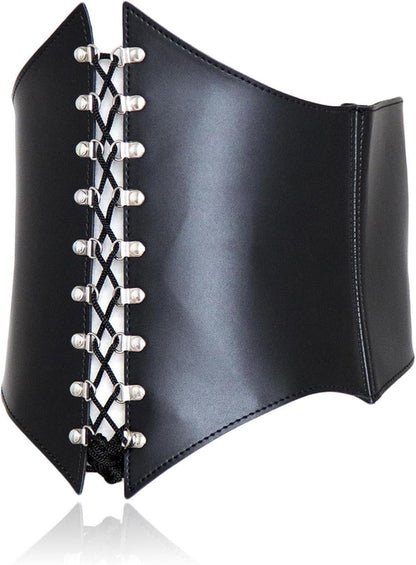 Damen Gothic Vintage Kunstleder Korsett Halloween Cosplay Bondage Kleidung