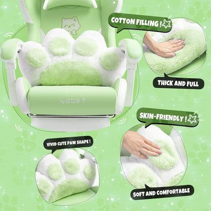 Ergonomischer Gaming Stuhl für Mädchen mit Katzenthema